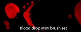 Brush photoshop Blood drop mini brush set