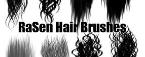 Brush photoshop Painted Hair Brushes