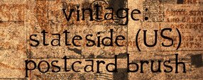 Brush photoshop Vintage US postcards